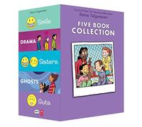 Raina Telgemeier Five Book Collection: Smile / Drama / Sisters / Ghosts / Guts