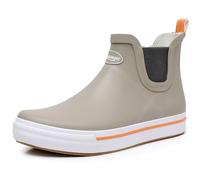 RAINANGEL Rain Boots for Women Men Unisex Ankle High Non-Slip Rain Boots with Comfortable Lightweight Garden Wellington Boots and Outdoor Work Shoes Waterproof Fishing Deck Boots, Light brown, 39.5/40