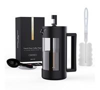 RAINBEAN Cafetiere Coffee Press 2 Cups/350ml, Glass French Press Coffee Maker - 3 Level Filtration System, Heat Resistant Borosilicate Glass, Easy Clean, BPA Free