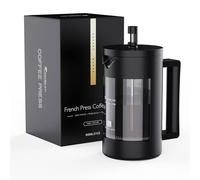 RAINBEAN Cafetiere Coffee Press 4 Cups/600ml, Glass French Press Coffee Maker - 3 Level Filtration System, Heat Resistant Borosilicate Glass, Easy Clean, BPA Free