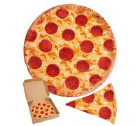 RAINBEAN Pizza Blanket, Round Novelty Food Wrap Blanket Creative Bed Throw, Comfort Wearable Blanket for Flour & Sofa, Flannel Taco Plush for Adults & Kids-72Inch