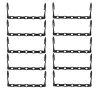 Rainberg 12pcs Magic Clothes Hangers Space Savers, Coat Hangers Space Saving, Wardrobe Space Saver Hangers. (Pack of 12, Black)