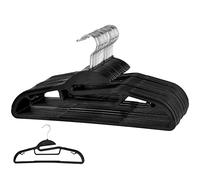 Rainberg 20 Pack Coat Hangers, Premium Quality Plastic Suit Hangers, Heavy Duty, S-Shaped Opening, Non-Slip, Durable, 0.5 cm Thick, Slim Space Saving, 360º Swivel Hook