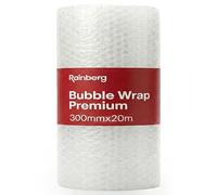 Rainberg 300mm x 20m Heavy Duty Bubble Wrap Roll, Air Bubble Premium Quality Protection for Packaging, Storage, Fragile Items, Moving House Essentials, Recyclable & Eco-Friendly