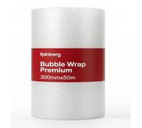 Rainberg 300mm x 50m Heavy Duty Bubble Wrap Roll, Air Bubble Premium Quality Protection for Packaging, Storage, Fragile Items, Moving House Essentials, Recyclable & Eco-Friendly