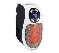 Rainberg 400W Ceramic Plug Heater, Remote Wall Outlet Space Heater, Adjustable thermostat, 12 Hour Timer and LED Display, 2 Fan Speeds, 15-32C Temperature Control, Auto Shut Off