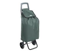 Rainberg 50Ltr Lightweight 2 Wheels Shopping Trolley, Hard Wearing & Foldaway Trendy Folding, Collapsible Push/Pull Carts for Easy Storage (Grey)