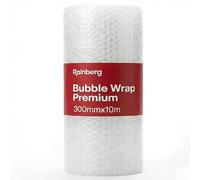 Rainberg Bubble Wrap Premium Quality Bubble Wrap Roll, Air Bubble Heavy Duty Protection for Moving House, Fragile Items, Shipping, Storage & Packaging - Recyclable & Eco-Friendly (300mm x 10m)