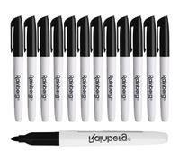 Rainberg Dry Erase Marker Pens, Pack of 12 Black Colours, 3mm Fine Tip, Low Odour, Quick-Drying & Easy Wipe, Ideal Dry Wipe Whiteboard Pens for School, Office, Home & Classroom