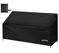 Rainberg Garden Bench Cover with Air Vent, Waterproof, Windproof, Anti-UV, Heavy Duty Rip Proof 420D Oxford Fabric Outdoor Patio Bench Seat Cover With Carry Bag (2 Seater)