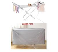 Rainberg Heated Clothes Airer | Aluminium Clothes Drying Rack with cover| Foldable Airer Stable Dryer | Winged Electric Clothes Dryer Rack