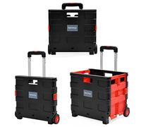 Rainberg Heavy Duty Folding Trolley Box Cart, Folding boot cart, Extra Large Size, Folds Flat, Capacity 35kg. (Extra Large)