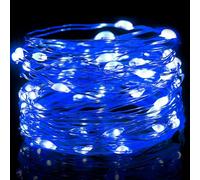 Rainberg LED Fairy Lights, 5M 50 LEDs Battery Powered, Waterproof Copper Wire, DIY Bendable for Indoor Outdoor, Wedding, Party, Christmas Decoration (Blue, 5M 50 LEDs)