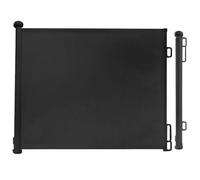 Rainberg Retractable Stair Gate for Baby & Pet with Secure 2-Step Lock 150cm Wide & 80cm Tall, One Hand Operated Baby Gate, Child Safety Gate for Doorways Stairs, Hallways, Kitchen (Black)