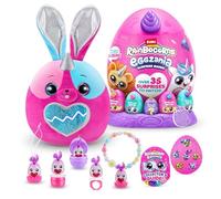 Rainbocorns Eggzania Surprise Mania Whipper the Bunny - Collectible Plush - Over 20 Surprises Inside, 28 cm, Cuddle Plush Stuffed Animal, Rings, Bracelets, Stickers, Wearable Accessories (Bunny)