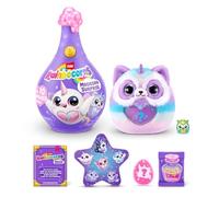 Rainbocorns Magicorn Series 1 (Raccoon) by ZURU - Magical Plush Surprise Toy in Collectible Magic Bottle with Booboocorn, Stickers, Bubble Powder, and Creative Accessories, Toy for Girls (Ages 3+).