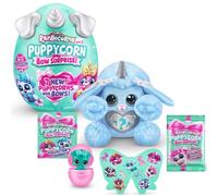 Rainbocorns Puppycorn Bow Surprise, Puppycorn Series 3, Bowie the Poodle - Collectible Plush - 5 Layers of Surprises, Peel and Reveal Heart, Stickers, Slime, Ages 3+ (Poodle)