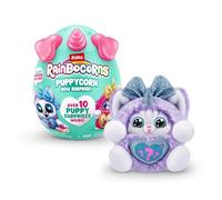 Rainbocorns Puppycorn Bow Surprise, Puppycorn Series 3, Rufus the Husky - Collectible Plush - 5 Layers of Surprises, Peel and Reveal Heart, Stickers, Slime, Ages 3+ (Husky)