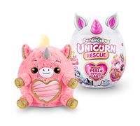Rainbocorns Unicorn Rescue Surprise, DJ - Collectible Plush - Giant Egg, Over 25 Surprises Inside, 35 cm, Cuddle Plush Stuffed Animal, Rings, Stickers, Wearable Accessories (DJ Unicorn)