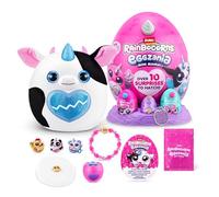 Rainbocorns ZURU Eggzania Mini Mania, Cow, by ZURU Plush Surprise Unboxing with Animal Soft Toy, Idea for Girls with Imaginary Play (Cow)