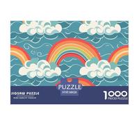 Rainbow 1000 Piece Puzzle for Adults Natural Scenery Whimsical Challenge Perfect for Relaxation 100% Recycled Cardboard Jumbo 38x26cm/1000pcs