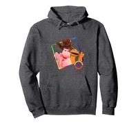Rainbow 1972 50 Years Bungle George And Zippy Pullover Hoodie, Adult Unisex, Dark Heather Grey, Small