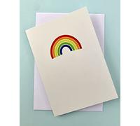 Rainbow - 5 Pack - Blank A6 Folded Greeting Card - Same Design Colour - Positivity Positive Themed Motivational Be Happy Thank You Pride Gratitude