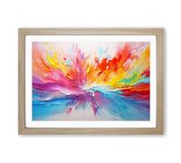 Rainbow Action No.2 Framed Print | A2 Oak Framed Wall Art | Ready to Hang | Modern Nature Picture | Living Room Bedroom Lounge Office