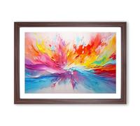 Rainbow Action No.2 Framed Print | A2 Walnut Framed Wall Art | Ready to Hang | Modern Nature Picture | Living Room Bedroom Lounge Office