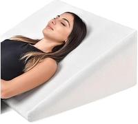 RAINBOW Adult Triangle Leg Wedge Pillow, Head Board Pillow for Sleeping, Reading, Surgery, Leg, Knee and Hip Pain, Improve Circulation - Washable Zip Cover, (White, 51 x 46 x 28 cm)