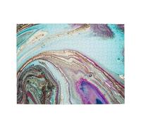 Rainbow Agate Geode Rock,500 Pieces Puzzles for Adults-Wooden Jigsaw Puzzle for Adults Elderly