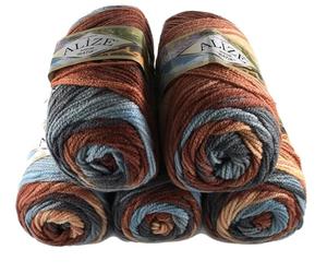 Rainbow Alize Burcum Aran Batik 100g Shade 7922 5x100g Balls