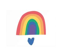 Rainbow And Heart Chopping Board
