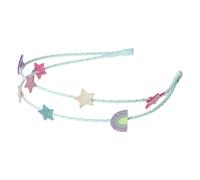 Rainbow and Star headband Turquoise one size