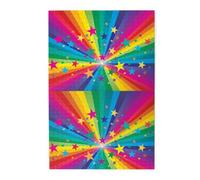Rainbow And Stars Confetti Rays, Jigsaw Puzzles 1000 Pieces, Wooden Jigsaw Family Game Wall Decor for Adults Teens