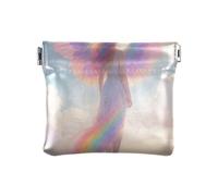 Rainbow Angel Fashion Women's Leather Coin Change Purse Portable Personal Items Organizer for Men Women Travel monedero de Tela para Mujer