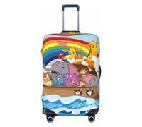 Rainbow Animals on Noah's Ark Travel Luggage Covers - Elasticity Suitcase Covers Protector for Luggage 18-32 Inch