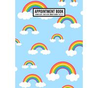 Rainbow Appointment Book: Undated Hourly Appointment Book | Weekly 7AM - 10PM with 15 Minute Intervals | Large 8.5 x 11