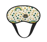Rainbow Arch Printed Black Border Eye Mask, Soft and Comfortable, Perfect for Travel, Camping, and Meditation