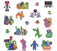 Rainbow Art Friends Wall Sticker for Kids Bedroom, 3D Anime Cartoon DIY Self Adhesive Removable Wall Decals Background Decor