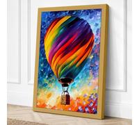 Rainbow Ascension Canvas Wall Art Print 36x24 Inch