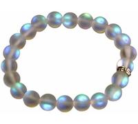 Rainbow Aura Quartz Bracelet - 8mm Stretch Crystal Beaded Jewelry for Men & Women | Real Healing Stone, Chakra Balance, Reiki Gift, Unisex Boho Style Bracelet (7.5 Inch)