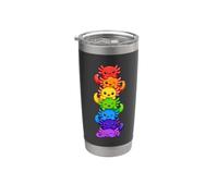 Rainbow Axolotl Stack Cute Kawaii Animal Tower Stainless Steel Insulated Tumbler