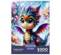 Rainbow Baby Dragon Jigsaw Puzzles for Adults Animal Puzzles 1000 Pieces Brain Challenge Home Decoration Gifts 38x26cm/1000pcs