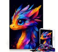 Rainbow Baby Dragon Portrait 1000 Piece Jigsaw Puzzles for Teenagers Boost Memory Gentle Relax Premium Cut Bday Surprise (38x52cm)