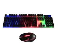 Rainbow Backlit Gaming Keyboard Keyboard and Mouse Set, with Mechanical Feel for PC,Laptop,Windows,Gamer,Xbox one,PS4,PS5-UK Layout