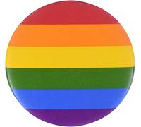 Rainbow Badge - Accessory for Pride LGBT and Festivals - Safety Pin Fastening - Show Support & Diversity, Metal, other gemstones