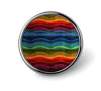 Rainbow Badge Exquisite Round Alloy Brooch Cute Brooch Fashion Name Badge Lightweight Elegant Pin Compact Circular Alloy Lapel Pin for Id Club Event Souvenir Gift