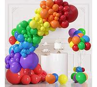 Rainbow Balloon Arch Kit, 100pcs Rainbow Balloons Color Party Balloons Garland Multicolour Birthday Baby Shower Wedding Party Decorations Supplies