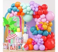 Rainbow Balloon Arch Kit, Balloons 100 Pack Colourful Multicoloured Garland Kit, Latex Bright Party Balloons for Kids Baby Shower Rainbow Boys Girls Birthday Circus Fiesta Theme Party Decorations